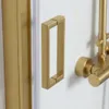 Duschabtrennung für Nische 130 cm gebürstetes Gold, Fest- Produktbild-Vorschau 2