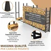 Portalegna da esterno metallo acciaio zincato 335x25x115 cm Anteprima dell’immagine prodotto 6