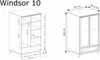 Diagrams showing the dimensions of a wardrobe. Produktbild-Vorschau