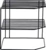 A black metal corner shelf with three tiers. Anteprima dell’immagine prodotto