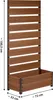 A tall, narrow planter box with a trellis attached to the back, shown against a white background. Dimensions are indicated by arrows and text. Produktbild-Vorschau