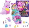 A Polly Pocket Mama und Joey Känguru Tasche toy set, displayed with its packaging and accessories. Podgląd zdjęcia produktu