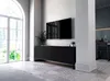 Nowoczesna Komoda RTV Szafka RTV Glamour Czarny Mat Czarna Podgląd zdjęcia produktu 4