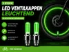 2x LED Ventilkappen Grün für Fahrrad – Leuchtende Produktbild-Vorschau 1