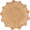 TT Home Wohnzimmer Teppich Rund Jute Modern Ethno Boho Produktbild-Vorschau 5