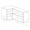 Eckkommode Eiche mit schwarz CALLAO-161 Produktbild-Vorschau 3