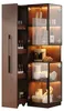 Vitrinenschrank 70×38×160 cm mit Ausziehregal – Produktbild-Vorschau 7