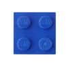 A single blue LEGO brick with four studs on a white background. Voir les images du produit