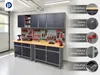 Armadio per garage, set da 6 pezzi, 240 cm - Nero/Grigio Anteprima dell’immagine prodotto 1