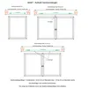 Diagrams showing how to measure for curtain rods of different lengths. Produktbild-Vorschau