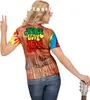 Fotorealistisches T-Shirt als Hippie Frau Gr. S - XL - Produktbild-Vorschau 4