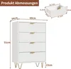 Fortuna Lai Kommode mit Schublanden, 60 x 34 x 91 Produktbild-Vorschau 3