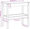Konsolentisch Weiß 80x40x75 cm Massivholz Kiefer Produktbild-Vorschau 7
