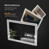 A collage of images showcasing a mirror with integrated LED lighting in different room settings. Náhled obrázku produktu