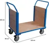 Profi Plattformwagen mit abnehmbaren Holzwänden | HxBxT Produktbild-Vorschau 3