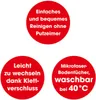 Three red circles with white text describing product features. Anteprima dell’immagine prodotto