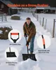 Pala para nieve VEVOR, 420x340 mm, con mangos en forma de D Vista previa de la imagen del producto 3