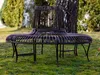 Gartenbank Set Bank Antik-Stil Garten Metall Eisen braun Produktbild-Vorschau 2