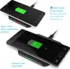 Two smartphones are shown on wireless charging pads, with text explaining the charging status indicators. Produktbild-Vorschau