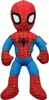A plush toy of Spider-Man standing against a white background. Produktbild-Vorschau