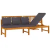 vidaXL Lit de jour avec coussins gris 200x60x75 cm bois Voir les images du produit 1