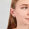 Unique Ohrstecker aus 925 Silber mit Zirkonia Basiselement Produktbild-Vorschau 2