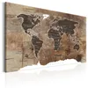 Vlies Leinwandbild - World Map: Wooden Mosaic 30x20 cm Produktbild-Vorschau 2