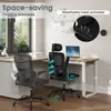 Two office chairs are shown in a home office setting with a desk and window. Produktbild-Vorschau