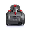 Back view of a gray and red canister vacuum cleaner. Náhled obrázku produktu