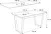 ARTON II ausziehbarer Tisch 140 cm Weiß, Schwarzmetall Produktbild-Vorschau 5