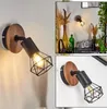 Borio »Borio« 1-flammige Wandlampe aus Metall/Holz in Produktbild-Vorschau 1