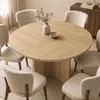 AIORBER Runder Esstisch 120 cm Holzoptik Holztisch Küche Produktbild-Vorschau 2