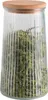 Vorratsglas - H 21,5 cm - Glas - mit Bambusdeckel - 1340 ml Produktbild-Vorschau 1