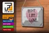 Blechschild Spruch 18x12cm Home Life Love never ends Produktbild-Vorschau 3