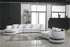 Leder Sofa Ecksofa Wohnlandschaft Rund Couch Sitz Polster Produktbild-Vorschau 1