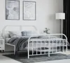 The Living Store Bettgestell mit Kopf- und Fußteil Metall Produktbild-Vorschau 3