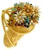 Brosche Gold 750 18K Diamanten 0.40ct Lupenrein Produktbild-Vorschau 1