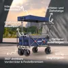 AREBOS Bollerwagen faltbar mit Dach blau| Luxus, XXL Produktbild-Vorschau 3