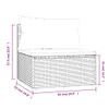 vidaXL Garten-Mittelsofa mit Kissen Grau Poly Rattan -  Produktbild-Vorschau 8