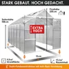 BRAST Gewächshaus Aluminium mit Fundament | 380x250x235cm | Produktbild-Vorschau 5