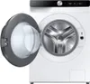 A front-loading washing machine with the door open, showing the drum. Voir les images du produit