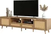 OKWISH Meuble TV en Rotin Naturel avec 2 Tiroirs et 2 Voir les images du produit 3