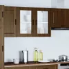 Hochwertig Küchen-Hängeschrank mit Glastür Porto Braun Produktbild-Vorschau 2