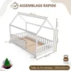 Crazy Pine Lit cabane 190x100 cm - Lit d'enfant en blanc - Voir les images du produit 3
