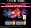 A vibrant display of fireworks against a black background, with marketing text and certifications. Náhľad obrázku produktu