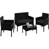 Yaheetech Polyrattan Sitzgruppe 4er Gartenmöbel Set inkl. Produktbild-Vorschau 1