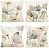 Blumen Kissenbezug 40x40 4er Set Outdoor Kissen Dekokissen Produktbild-Vorschau 1