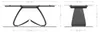 DELIFE Esstisch Edge Boot 200x100 Reliefglas Rauchschwarz Produktbild-Vorschau 5