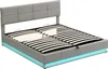 Lit hydraulique Merax 180x200 cm avec éclairage LED, lit Voir les images du produit 6