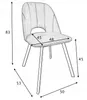 4x MAYA II Polstersessel Stuhl Metall Schwarz + Leichtes Produktbild-Vorschau 6